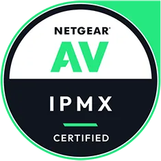 Netgear A/V IP Media Experience Certification Badge.