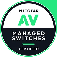 Netgear A/V Managed Network Switch Certification Badge